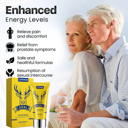 Final 3 Hours: 60% OFF🔥 Littway™ DeerHorn Male Vitality Massage Cream🦌