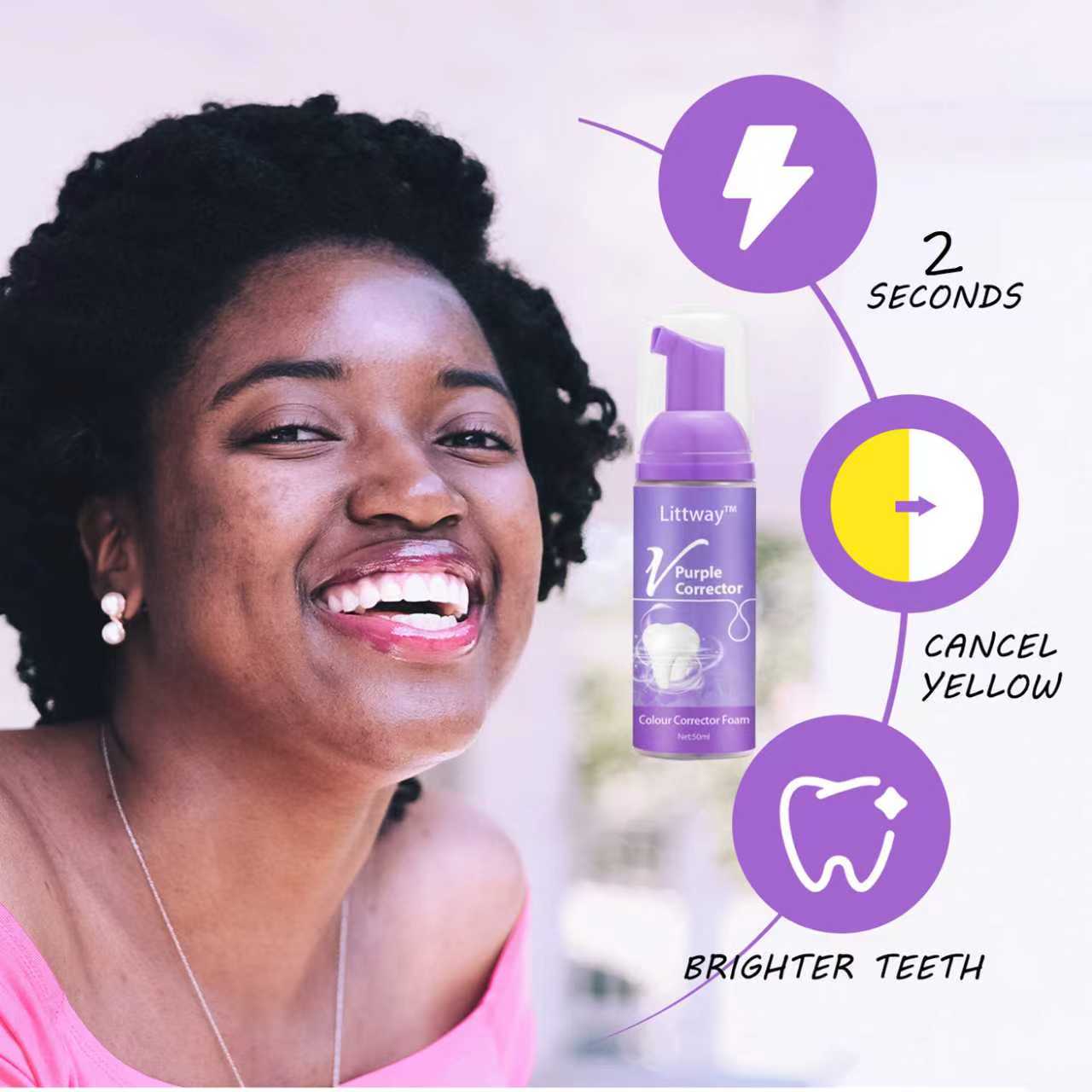 Smile Bright in Just 3 Days—Littway™ V Smile Whitening Toothpaste