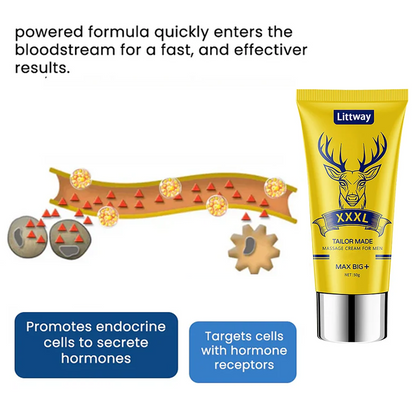 Final 3 Hours: 60% OFF🔥 Littway™ DeerHorn Male Vitality Massage Cream🦌