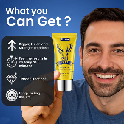 Final 3 Hours: 60% OFF🔥 Littway™ DeerHorn Male Vitality Massage Cream🦌