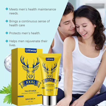 Final 3 Hours: 60% OFF🔥 Littway™ DeerHorn Male Vitality Massage Cream🦌