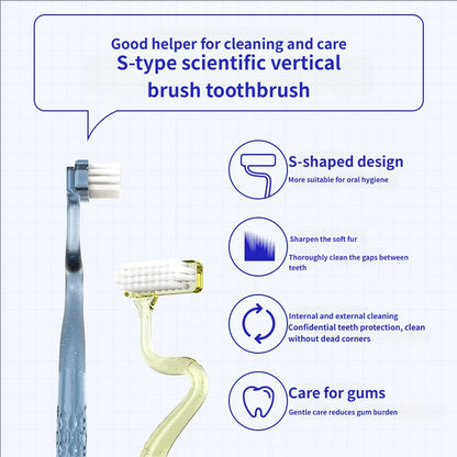 S-shaped toothbrush, Bass's method designated toothbrush