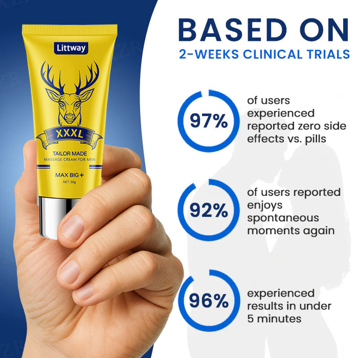 Final 3 Hours: 60% OFF🔥 Littway™ DeerHorn Male Vitality Massage Cream🦌