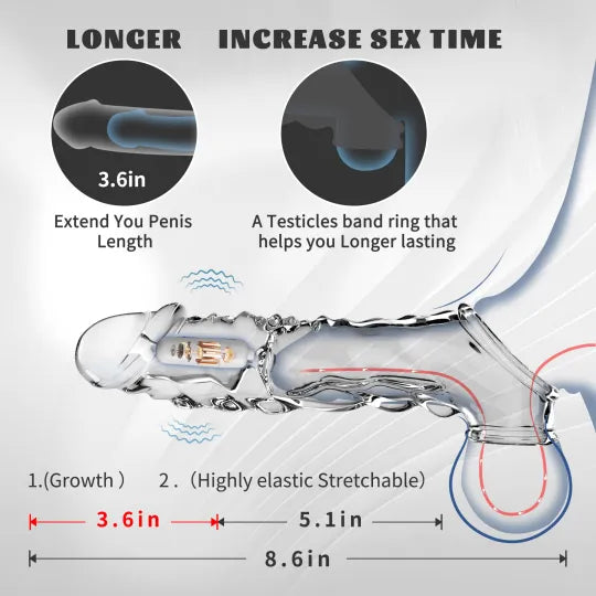 🔥🎁 2025 HOT Deal 💥 Reusable Penis Extension Vibrator – Makes You Longer, Harder & Unstoppable 😍【Discreet Delivery】